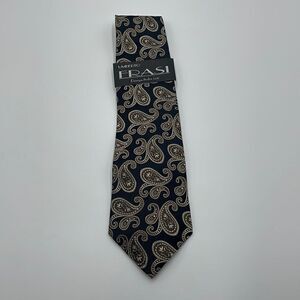 Brown and black paisley 100% silk umberto frasi necktie